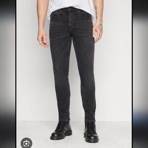 Holister Mens Washed Black Athletic Skinny Stretchy Jeans 34 X32 New